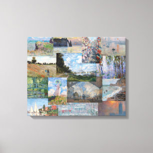 Toile Claude Monet - Patchwork de chefs-d'œuvre