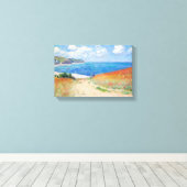 Toile Claude Monet - Path in Wheat Fields at Pourville (Insitu (Plancher de Bois))