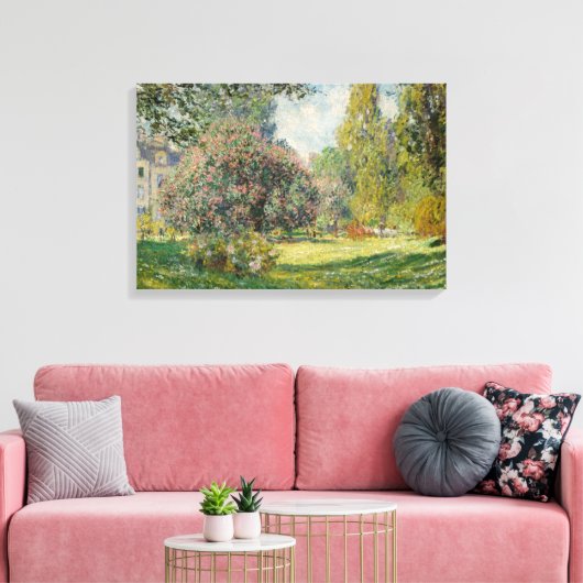 Toile Claude Monet - Paysage : Le Parc Monceau (Insitu(Salon))