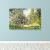 Toile Claude Monet - Paysage : Le Parc Monceau (Insitu (Plancher de Bois))