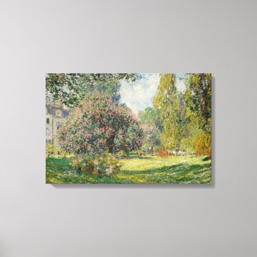 Toile Claude Monet - Paysage : Le Parc Monceau (Recto)
