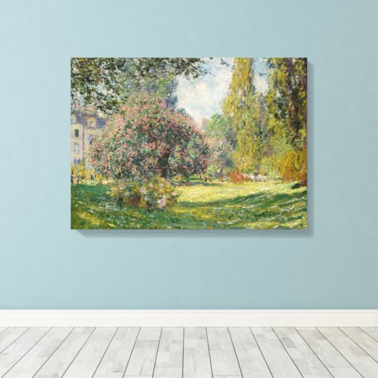 Toile Claude Monet | Paysage : Le Parc Monceau (Insitu (Plancher de Bois))