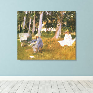 Toile Claude Monet peignant, Bordure d'un bois par Sarge