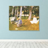 Toile Claude Monet peignant, lisière d'un bois par Sarge (Insitu (Plancher de Bois))