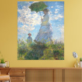 Toile Claude Monet Peinture de dame avec parasol (Insitu(Salon))
