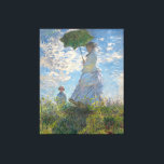 Toile Claude Monet Peinture de dame avec parasol<br><div class="desc">Claude Monet "Lady with a Parasol" qui est de Mme Monet et son fils. Belle peinture évocatrice d'une journée d'été parfaite. Le ciel bleu et les nuages blancs brillent avec les nuances de couleur que Monet a pu créer avec ses peintures.</div>