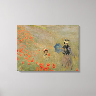 Toile Claude Monet Poppies sauvages, près d'Argenteuil