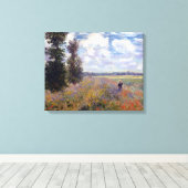 Toile Claude Monet Poppy Fields près d'Argenteuil (Insitu (Plancher de Bois))