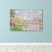 Toile Claude Monet - Printemps de la Seine (Insitu (Plancher de Bois))