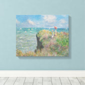 Toile Claude Monet - Promenade Cliff à Pourville (Insitu (Plancher de Bois))