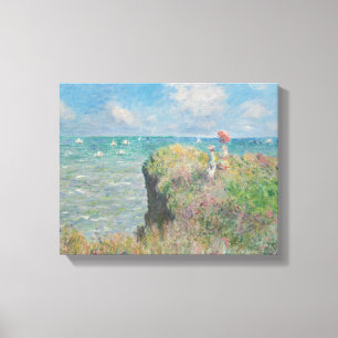 Toile Claude Monet - Promenade Cliff à Pourville