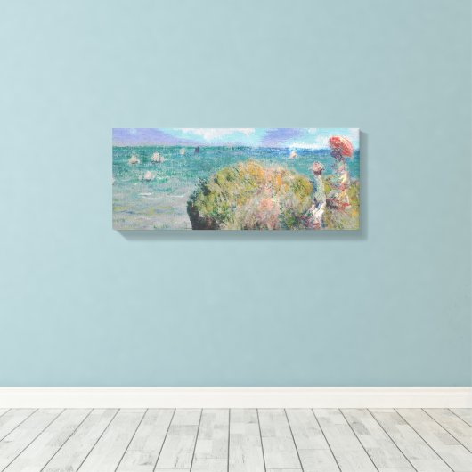 Toile Claude Monet : promenade Cliff à Pourville (Insitu (Plancher de Bois))