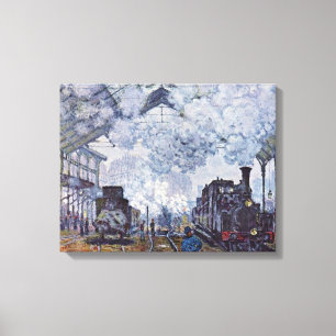 Toile Claude Monet - saint Lazare de Gare à Paris