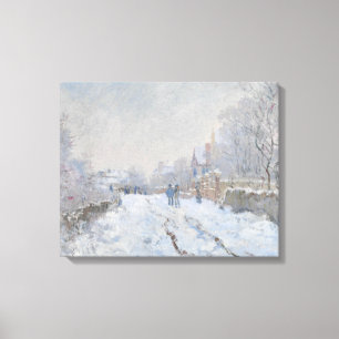 Toile Claude Monet - Scène de neige à Argenteuil