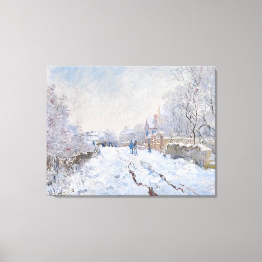 Toile Claude Monet - Scène de neige à Argenteuil (Recto)