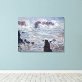 Toile Claude Monet - Tempête au large de la côte Belle-Î (Insitu (Plancher de Bois))