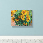 Toile Claude Monet - Tournesols (Insitu (Plancher de Bois))