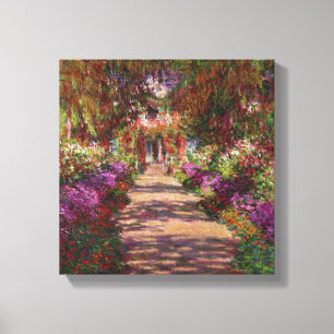 Toile Claude Monet une voie dans le jardin de Monet