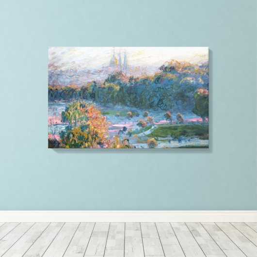 Toile Claude Monet - Vue des Tuileries, étude (Insitu (Plancher de Bois))