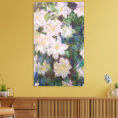 Toile Claude Monet - White Clematis Faux (Insitu(Salon))