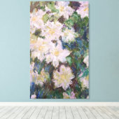 Toile Claude Monet - White Clematis Faux (Insitu (Plancher de Bois))