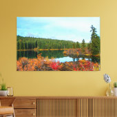 Toile Clear Lake Oregon Autumn Stretted Canvas Print (Insitu(Salon))