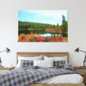 Toile Clear Lake Oregon Autumn Stretted Canvas Print (Insitu(Chambre))