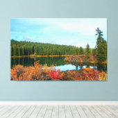 Toile Clear Lake Oregon Autumn Stretted Canvas Print (Insitu (Plancher de Bois))