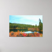 Toile Clear Lake Oregon Autumn Stretted Canvas Print (Recto)