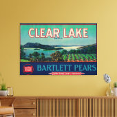 Toile Clear Lake Pear Crate LabelLake County, CA (Insitu(Salon))