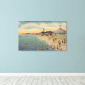 Toile Clearwater, FL - Baigneurs et bains de soleil sur  (Insitu (Plancher de Bois))