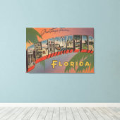 Toile Clearwater, Floride - Grandes Lettres Scènes 3 (Insitu (Plancher de Bois))