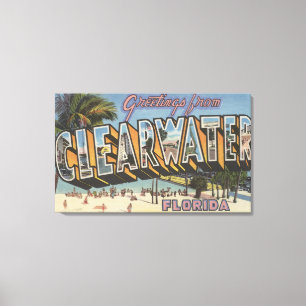 Toile Clearwater, Floride - Scènes de grandes lettres 2