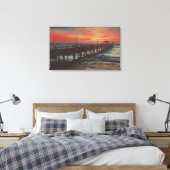 Toile Clearwater, Floride - Sunset View of Fishing Pie (Insitu(Chambre))