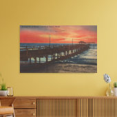Toile Clearwater, Floride - Sunset View of Fishing Pie (Insitu(Salon))