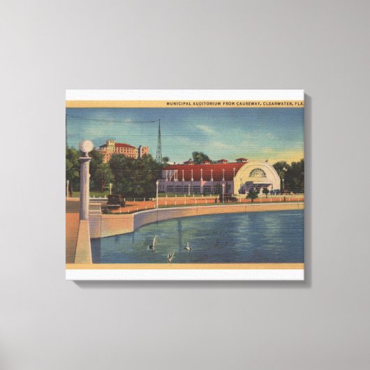 Toile Clearwater, Floride - Vue de la municipalité (Recto)