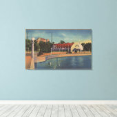 Toile Clearwater, Floride - Vue de la municipalité (Insitu (Plancher de Bois))