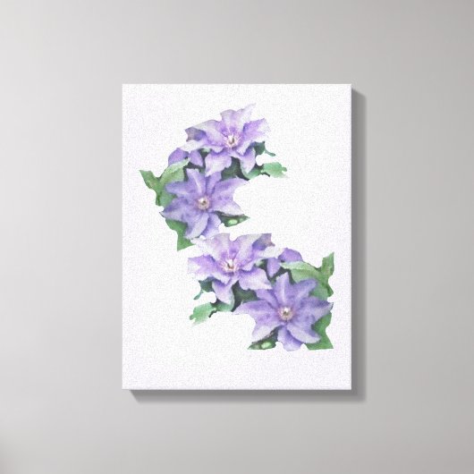 Toile Clematis violet (Recto)