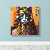 TOILE CLÉOPÂTRE REINE DU NIL-SPHINX CHAT (Insitu (Plancher de Bois))