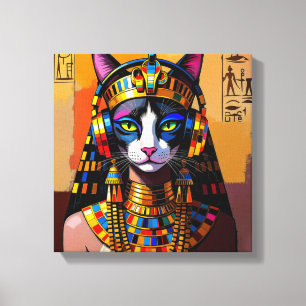TOILE CLÉOPÂTRE REINE DU NIL-SPHINX CHAT