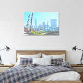 Toile Cleveland, Ohio Blue Morning Skyline (Insitu(Chambre))