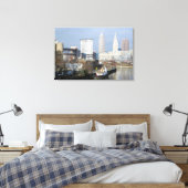 Toile Cleveland, Ohio (River View) noir et blanc (Insitu(Chambre))