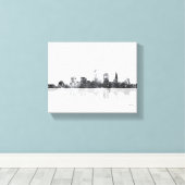 TOILE CLEVELAND, OHIO SKYLINE (Insitu (Plancher de Bois))