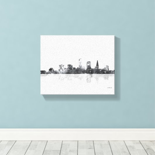 TOILE CLEVELAND, OHIO SKYLINE (Insitu (Plancher de Bois))