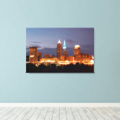 Toile Cleveland, Ohio Terminal Tower Blue Canvas Imprime (Insitu (Plancher de Bois))