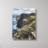 Toile Cliffs of Moher Sea Pinks Thrift Art (Recto)