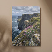Toile Cliffs of Moher Sea Pinks Thrift Art