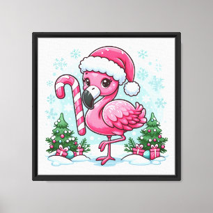 Toile Clipart de flamingo de Noël sublimation-10424