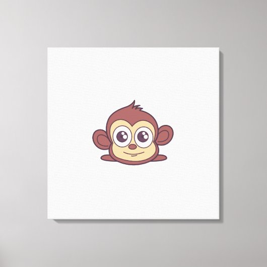 Toile Clipart de singe mignon (Recto)