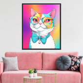 Toile Clipart d'illustration de chat (Insitu(Salon))